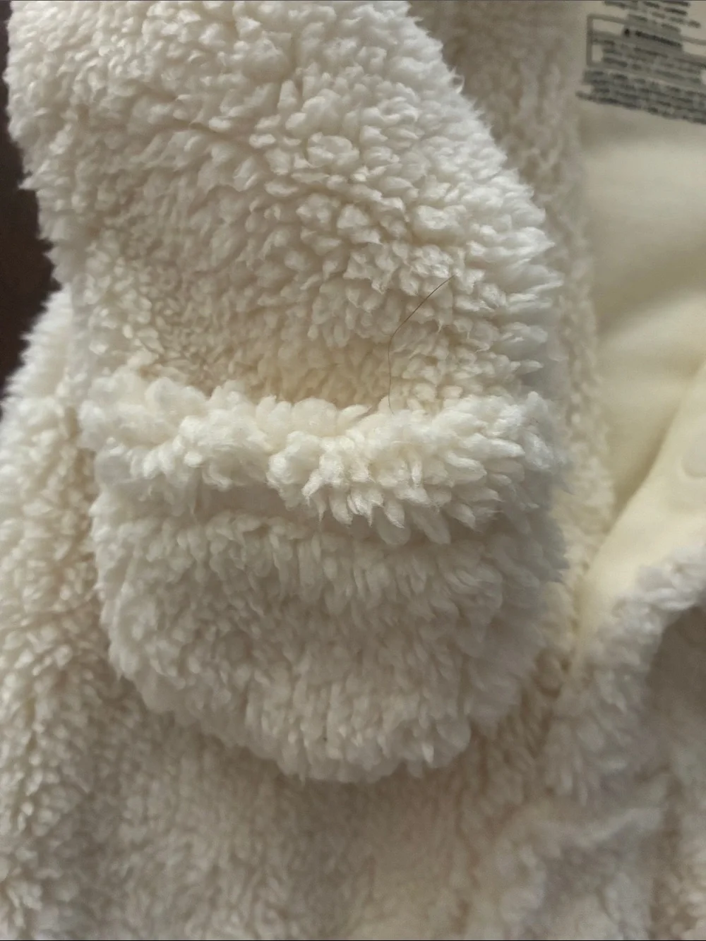 Magnetic Me Cream Fleece Sherpa Hooded Bear Footed One-Piece